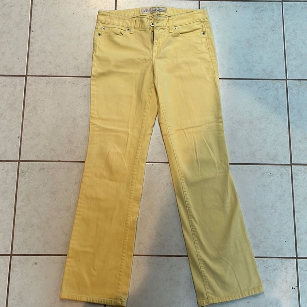 Loft Original Boot Cut Pale Yellow Size 4